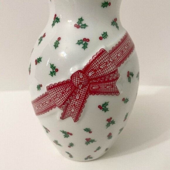 Vintage Himark Holidays Christmas Vase 5.5 Inch Tall Made in Japan - Picture 2 of 16